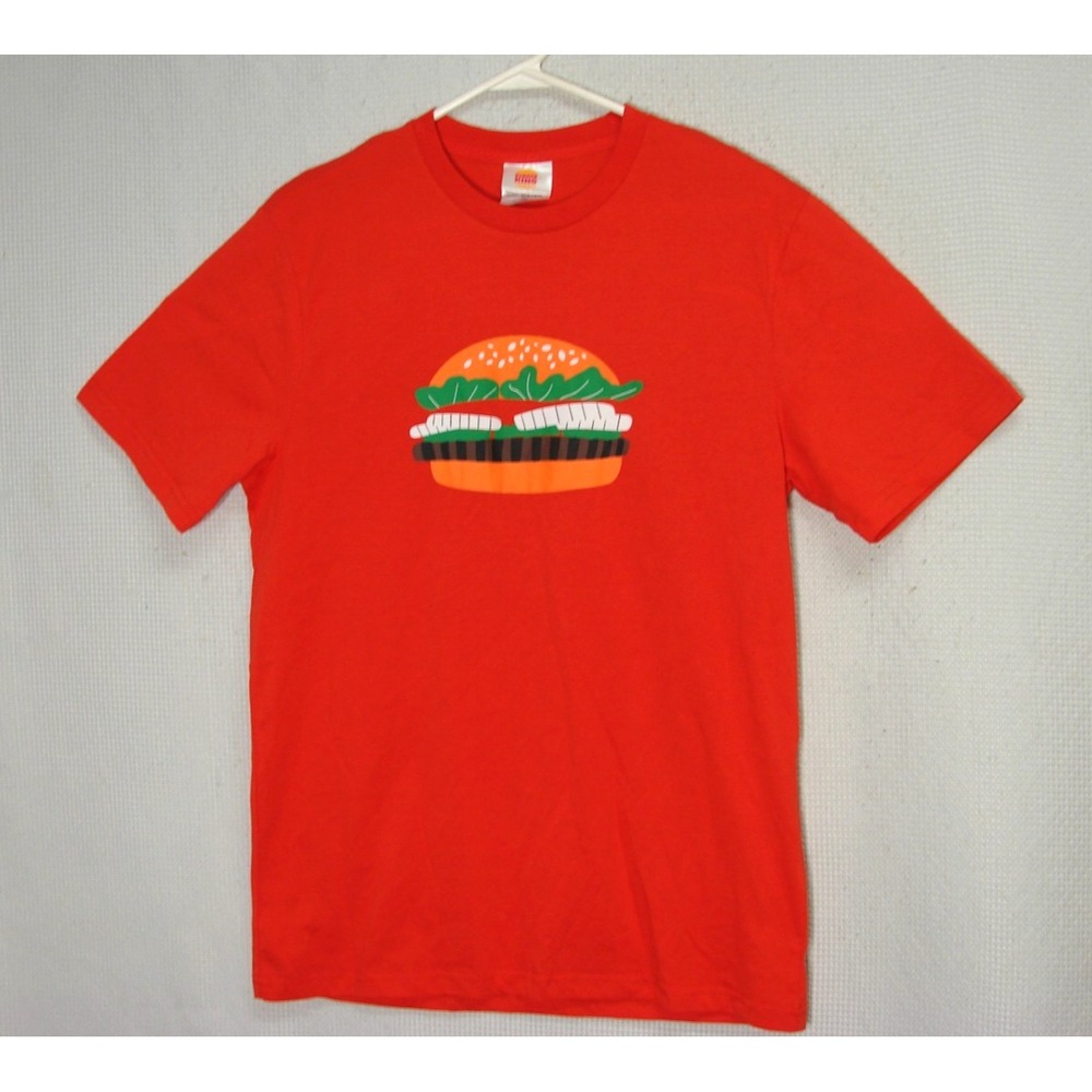 Burger King BK Official Whopper Burger Red Employee Crew Member T-Shirt M